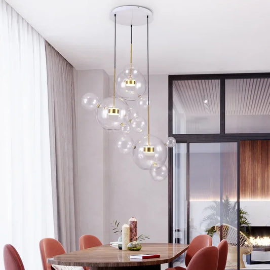 Glass Bubble Ball LED Chandelier
