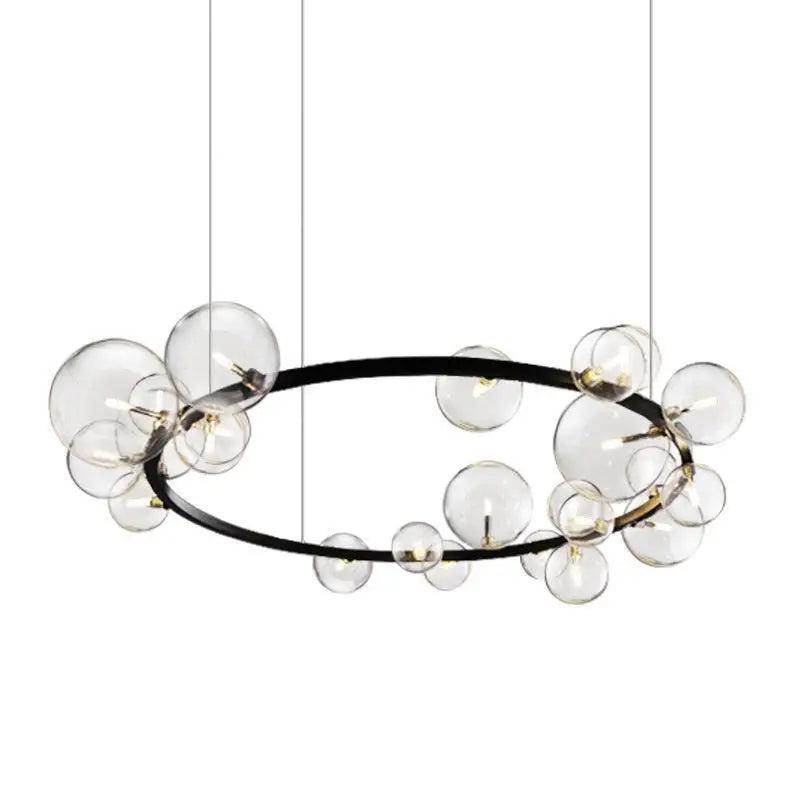 Nordic LED Clear Glass Bubble Chandelier