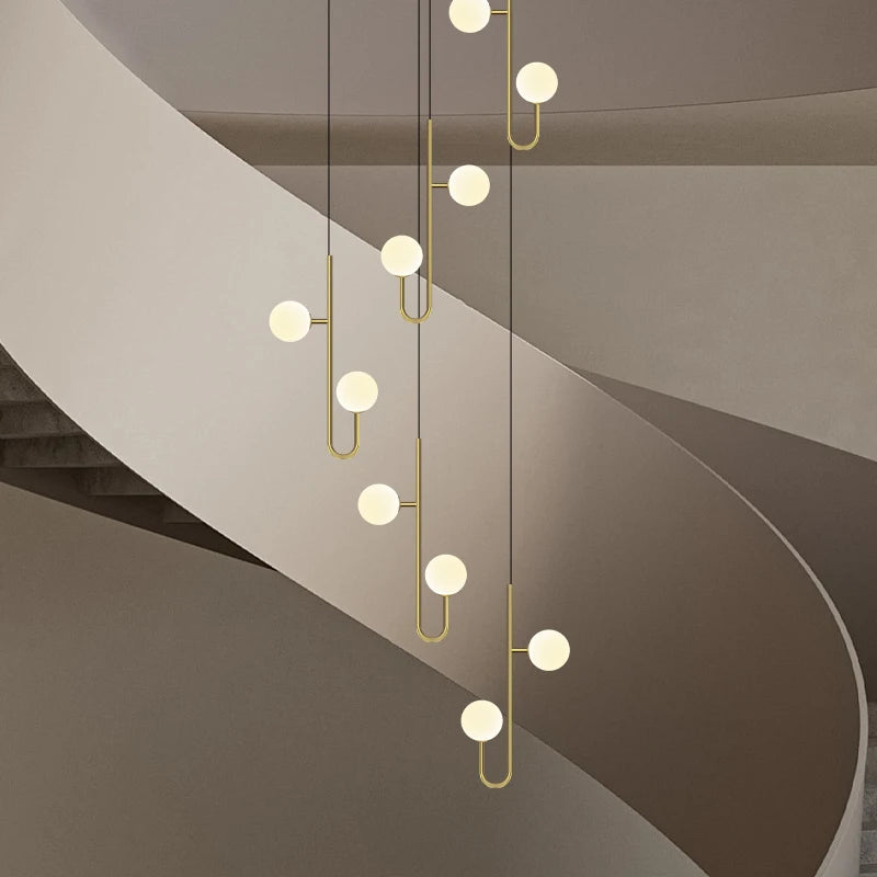 Nordic LED Staircase Chandelier