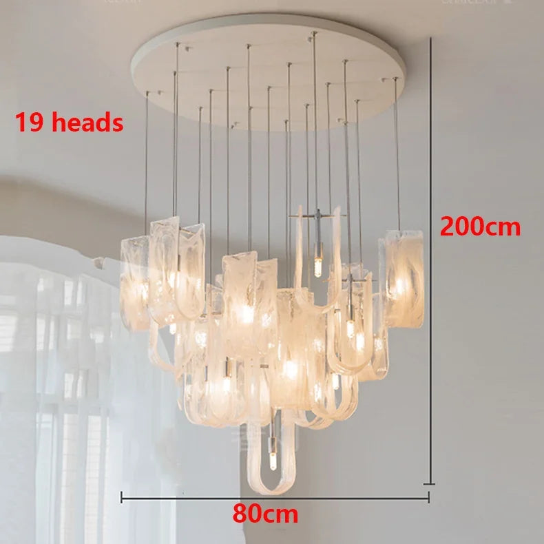 Glass Design LED Ceiling Chandelier