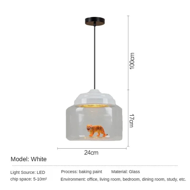 Glass Animal Pendant Light