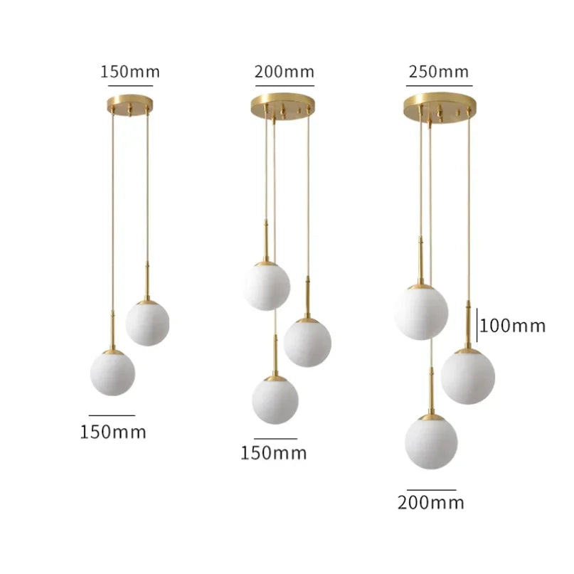 LED Glass Ball Pendant Lamp