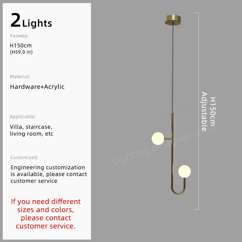Nordic LED Staircase Chandelier