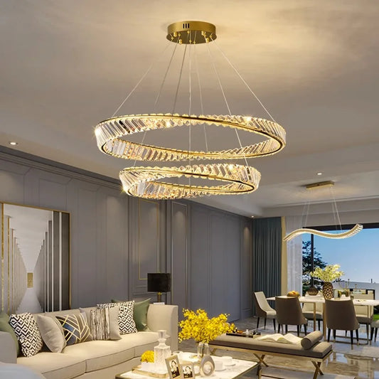 Crystal Lustre Dimmable Ceiling Chandelier