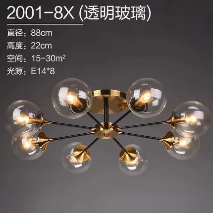 Nordic LED Glass Ceiling Lamp