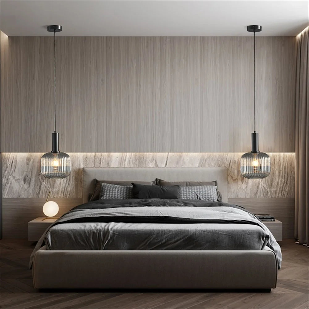 Luxury Glass Ball Oval Metal Pendant Light
