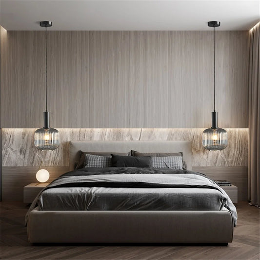 Luxury Glass Ball Oval Metal Pendant Light