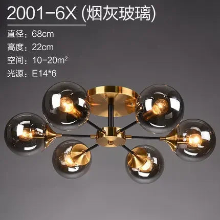 Nordic LED Glass Ceiling Lamp