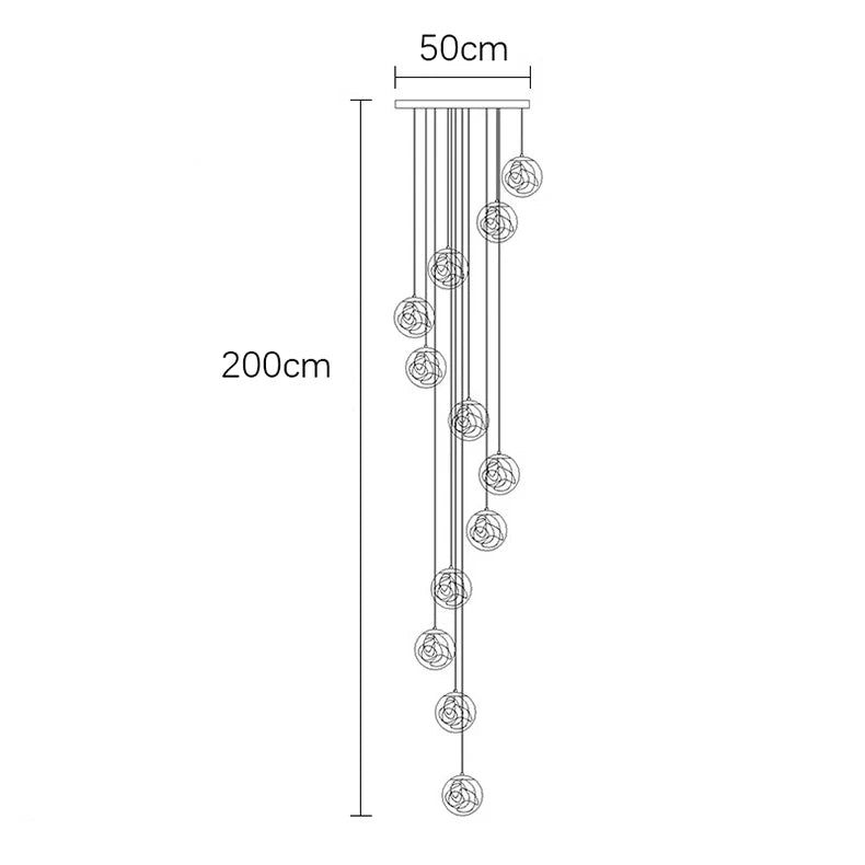Modern Nordic LED Stair Chandelier