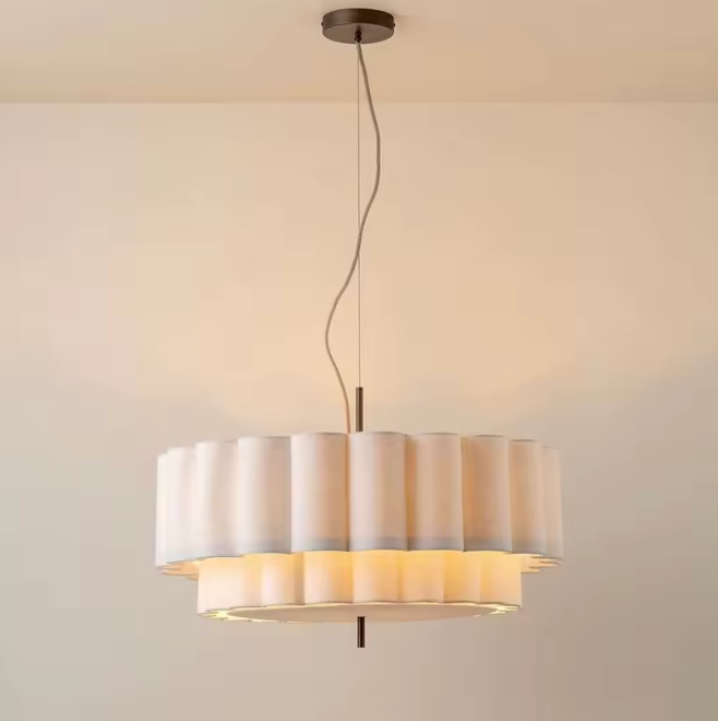 Modern fluted tiered ceiling light 