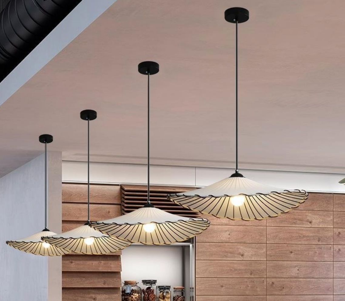 Japanese-style Fabric Dining Bedroom Clothing Store Silent Style Chandelier