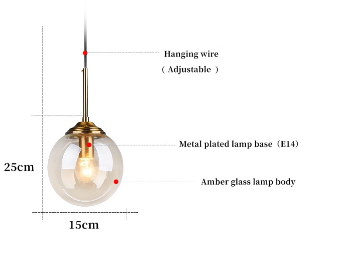 Modern Luxury Glass LED Ceiling Pendant Light