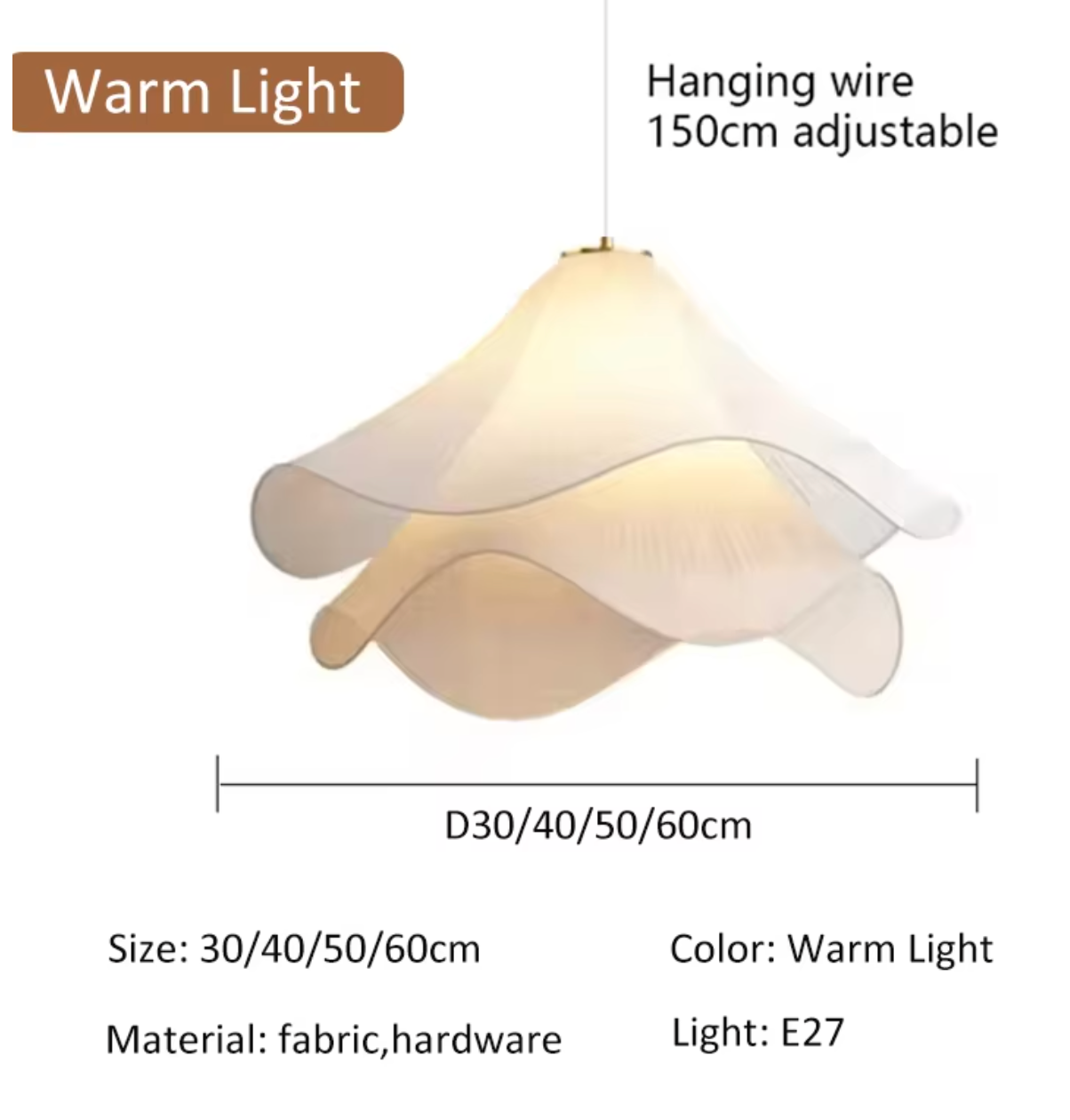 Modern Fabric Flower Shade