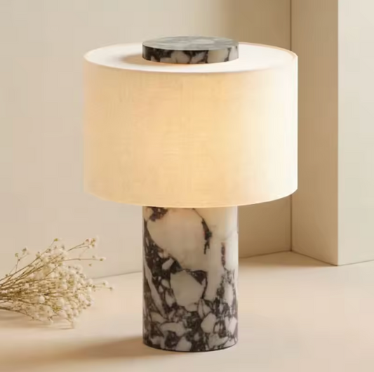 Marble Travertine Table Lamp