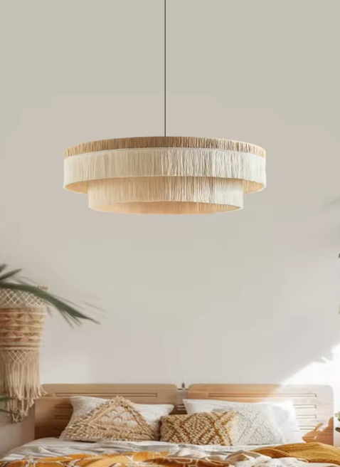 Woven Raffia Pendant Ceiling Light