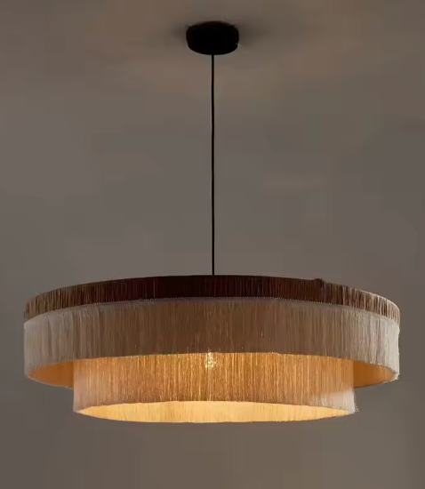 Woven Raffia Pendant Ceiling Light