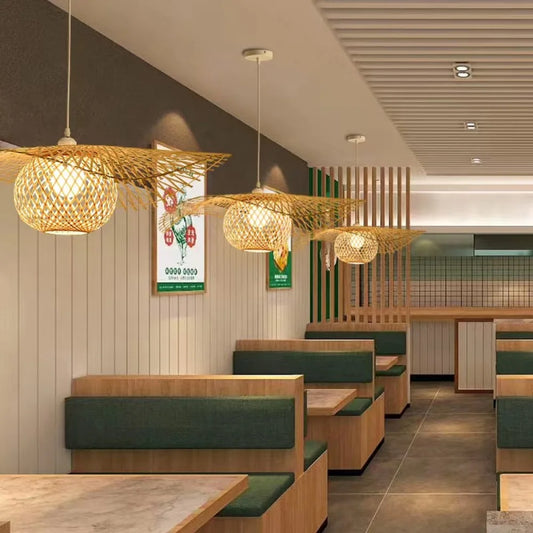 Rattan Woven Bamboo Pendant light