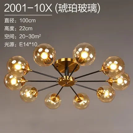 Nordic LED Glass Ceiling Lamp