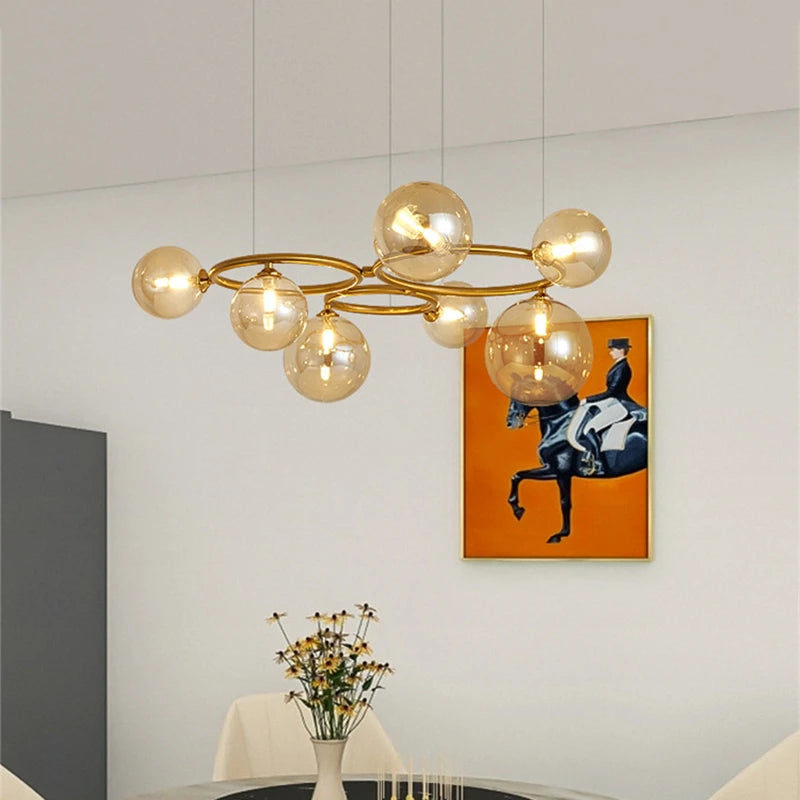 Modern Glass Ball Ceiling Chandelier