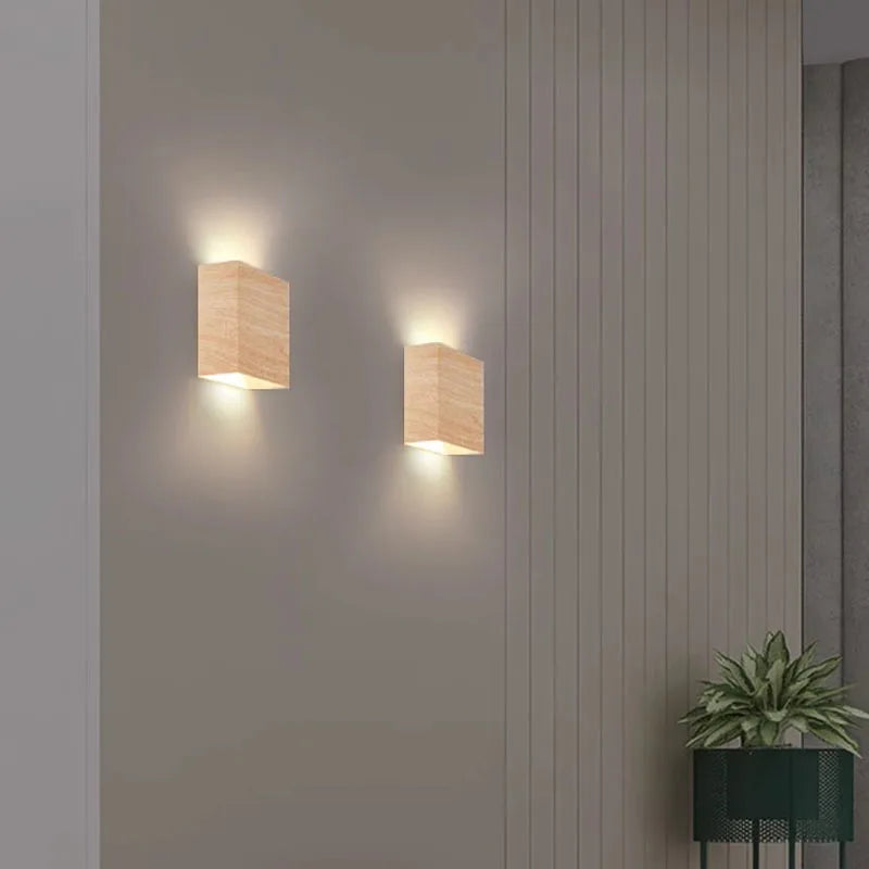 Nordic Woodencolor LED Wall Light
