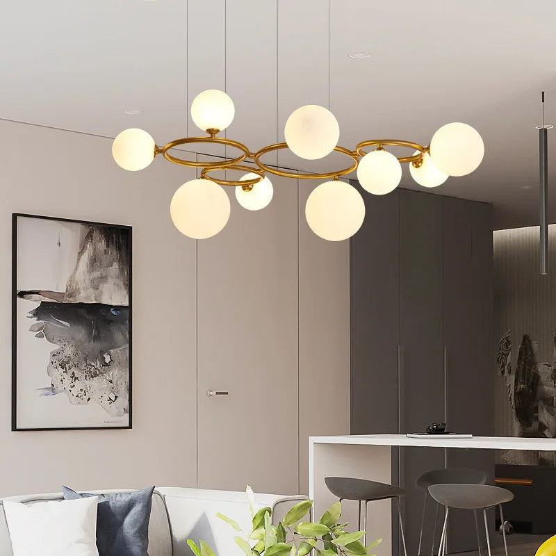 Modern Glass Ball Ceiling Chandelier