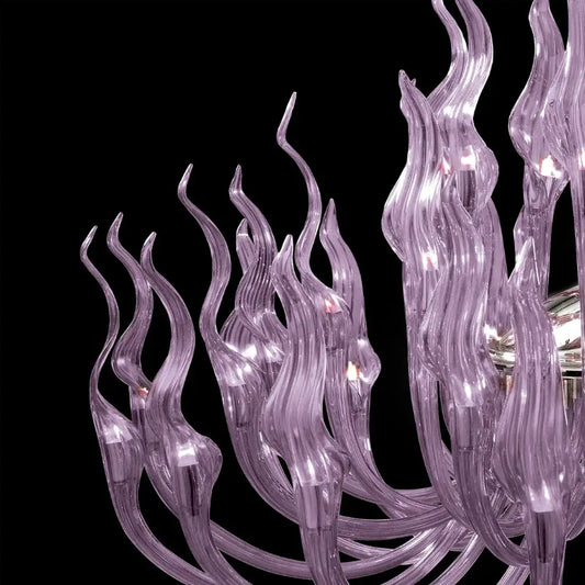 Glass Flame Hanging Chandelier