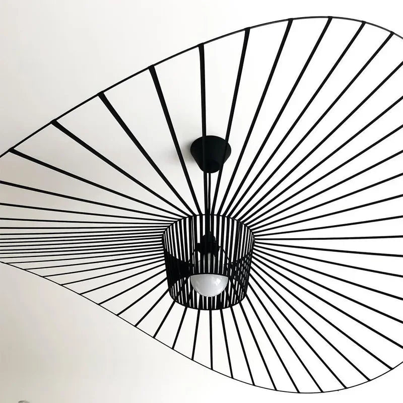 Metal Straw Hat Design Ceiling Light