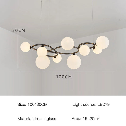 Modern Glass Ball Ceiling Chandelier
