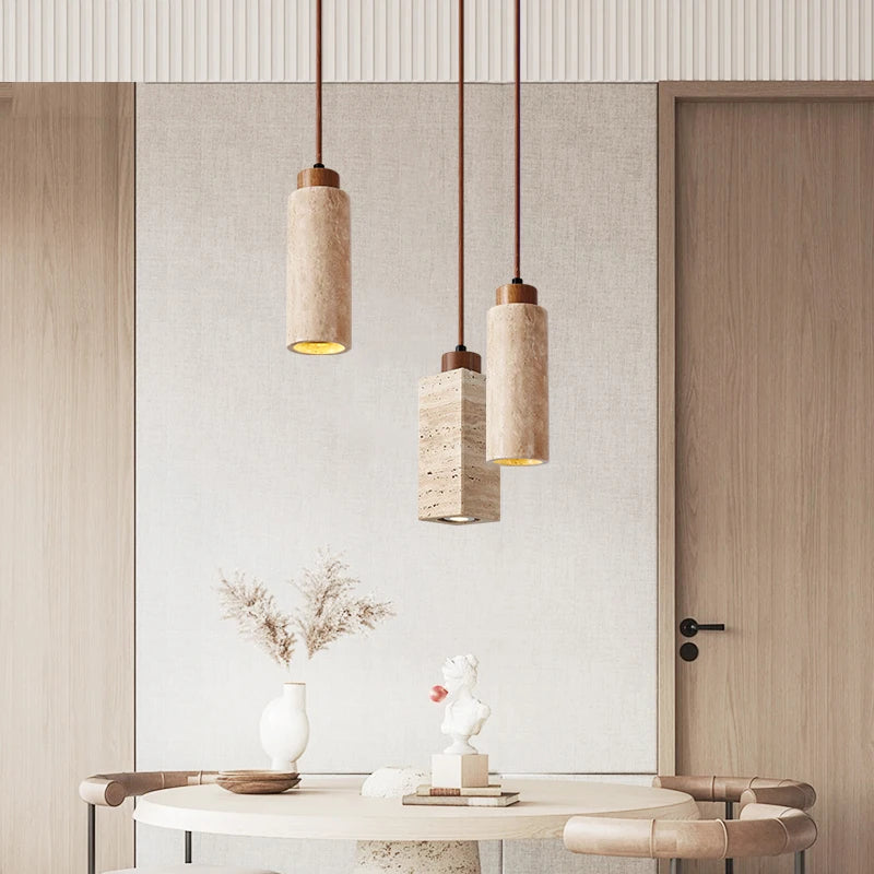 Marble Travertine Pendant Light