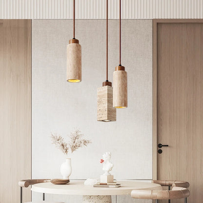 Marble Travertine Pendant Light