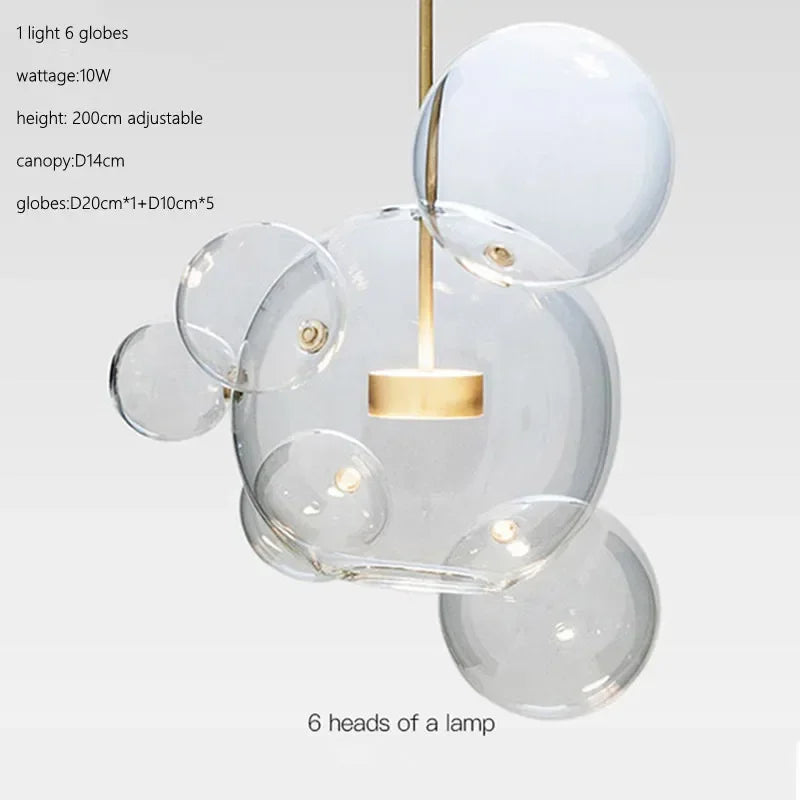 Glass Bubble Ball LED Chandelier