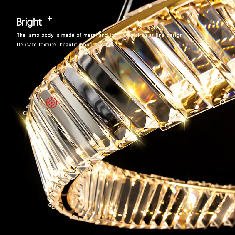 Crystal Lustre Dimmable Ceiling Chandelier