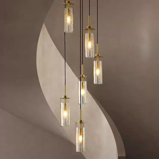 Nordic Cracked Glass LED Chandelier