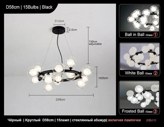 Bubble chandelier light