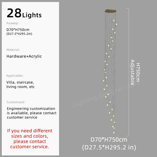 Nordic LED Staircase Chandelier