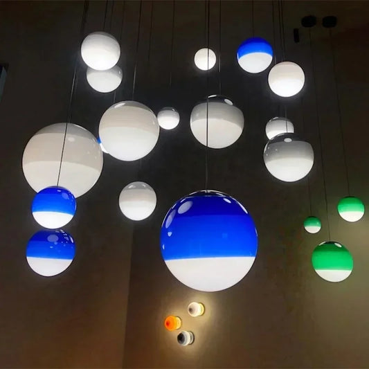 Rainbow Gradient Glass Pendant Light