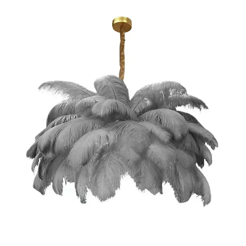 Ostrich Feather Ceiling Lamp