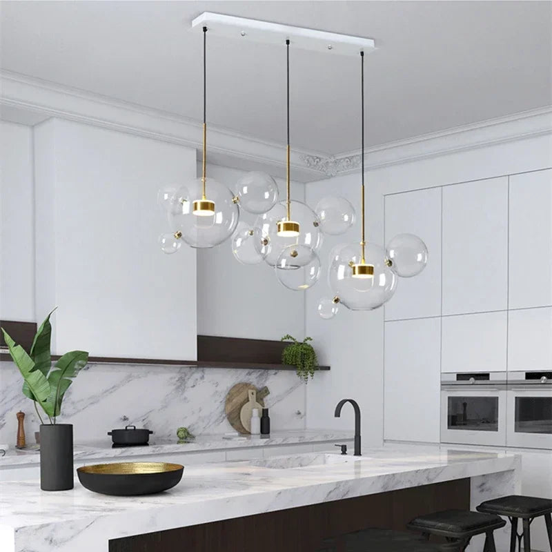 Glass Bubble Ball LED Chandelier