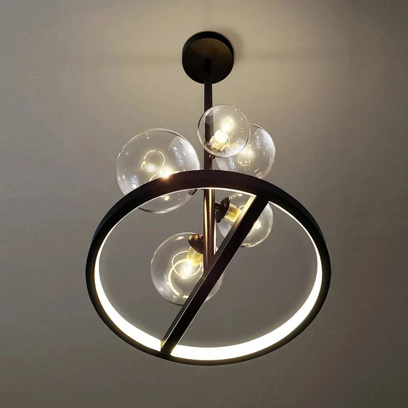 Nordic Glass Circle Pendant Chandelier