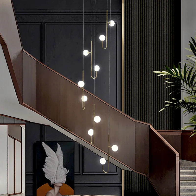 Nordic LED Staircase Chandelier