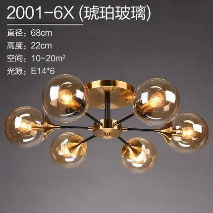 Nordic LED Glass Ceiling Lamp