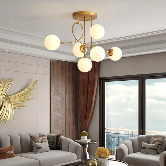 Modern Magic Bean Glass Chandelier