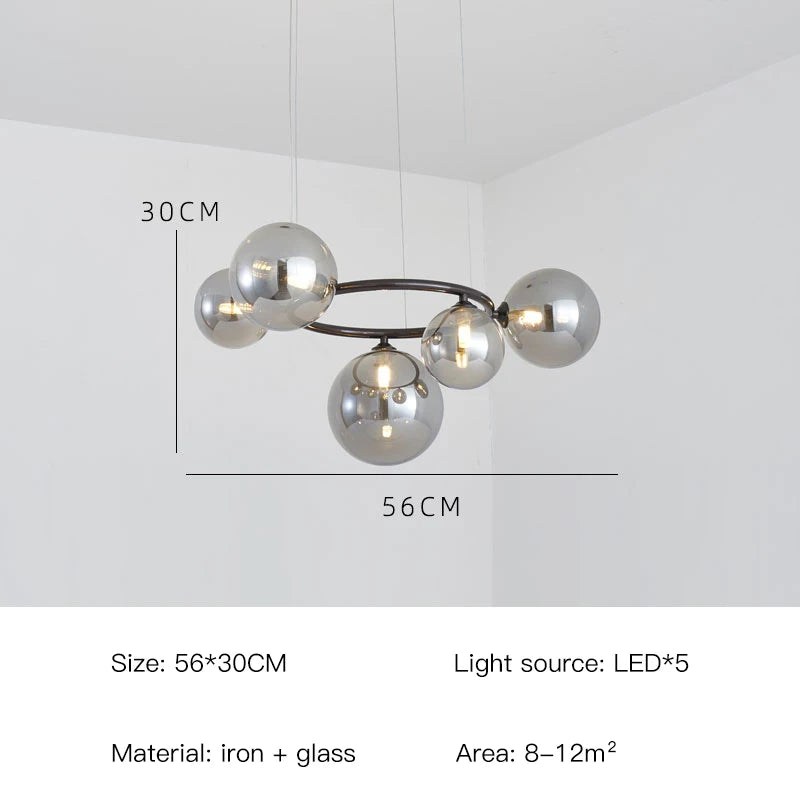 Modern Glass Ball Ceiling Chandelier