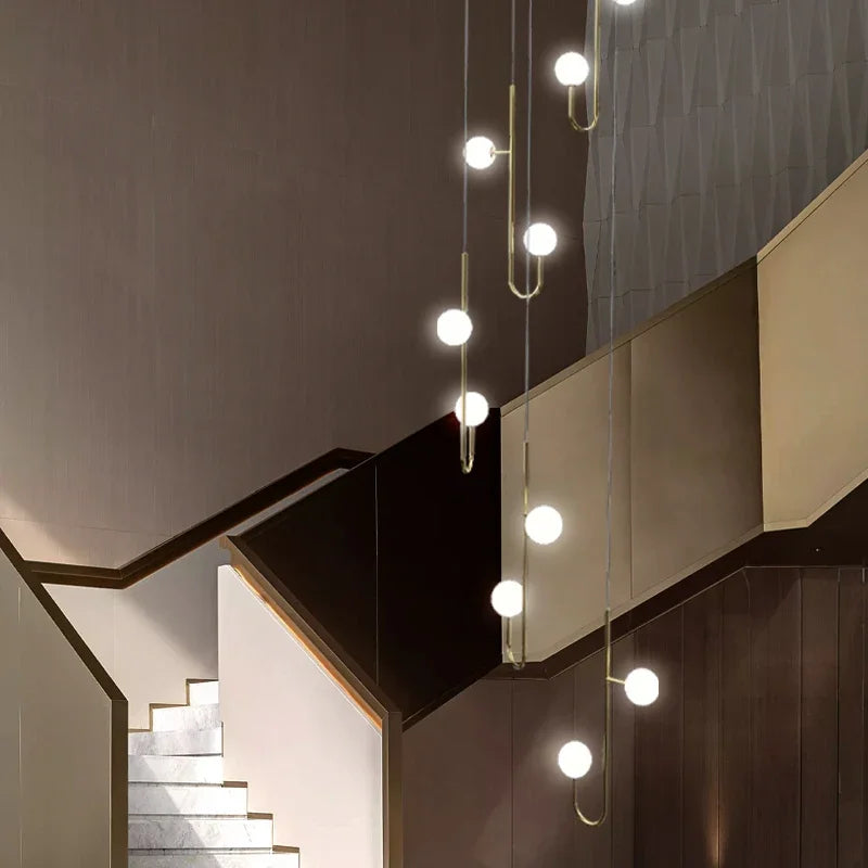 Nordic LED Staircase Chandelier