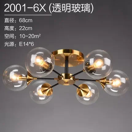 Nordic LED Glass Ceiling Lamp