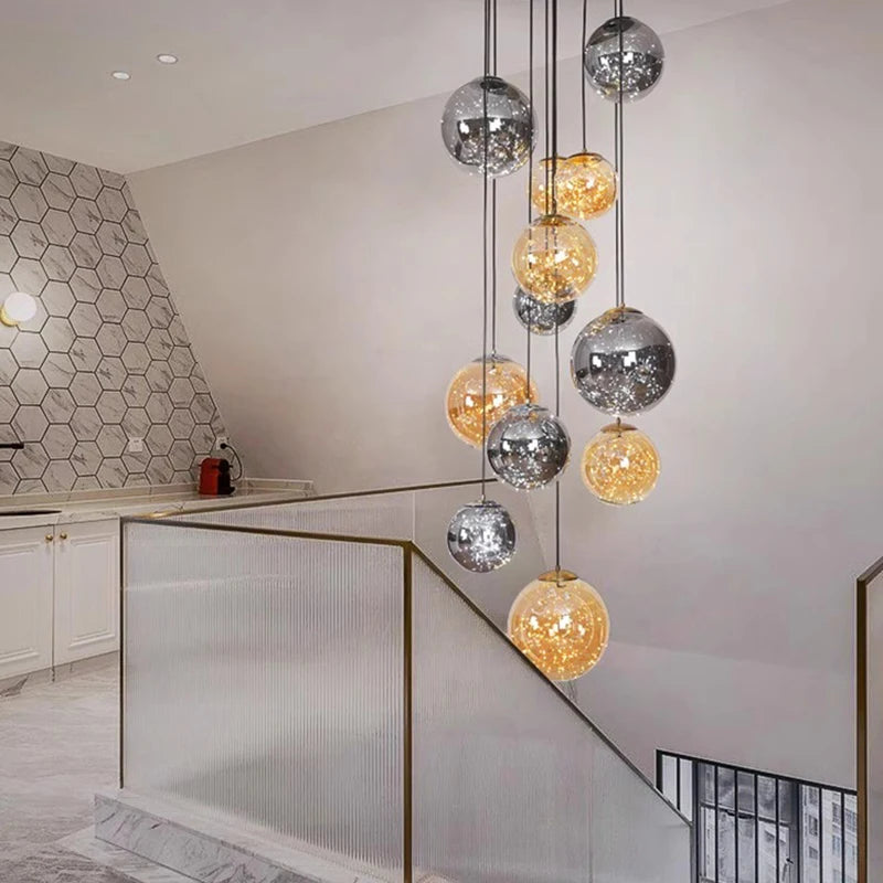 Modern Nordic LED Stair Chandelier