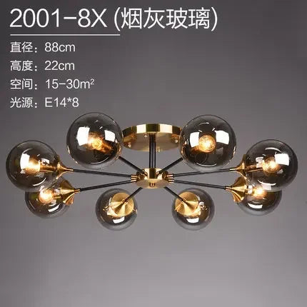 Nordic LED Glass Ceiling Lamp