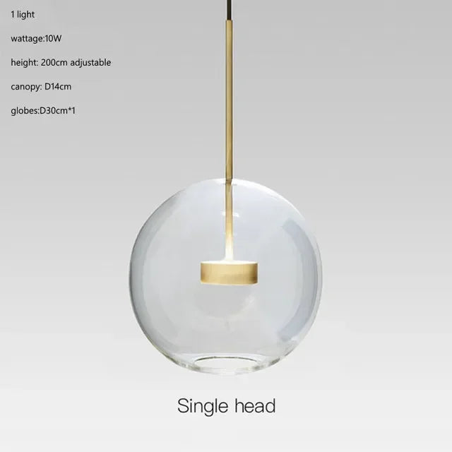 Glass Bubble Ball LED Chandelier