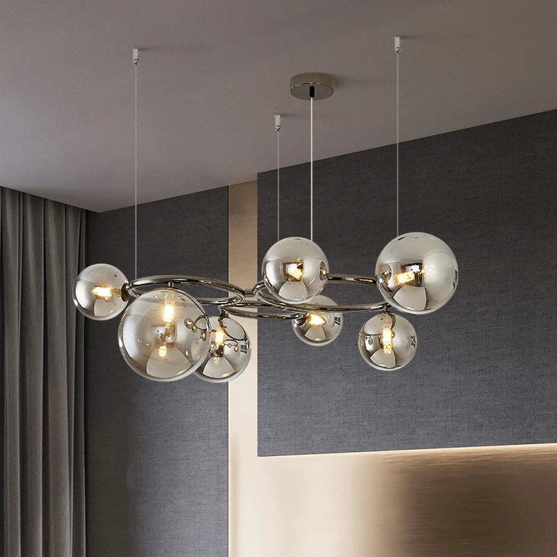 Modern Glass Ball Ceiling Chandelier