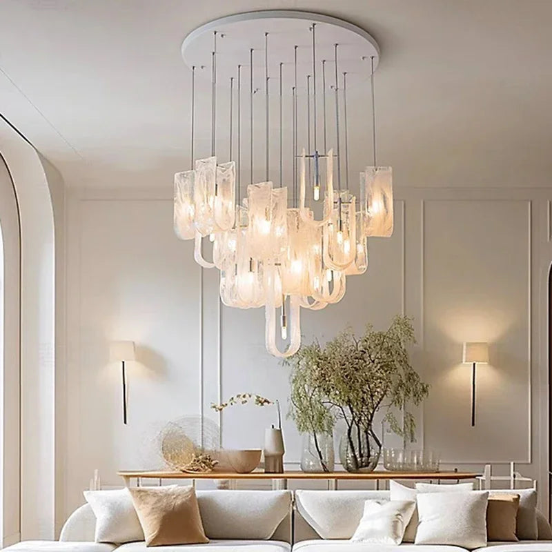 Glass Design LED Ceiling Chandelier